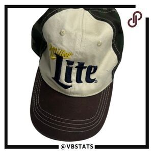 Infinity Headwear Miller Lite Brown and Green Camo Adjustable Ball Cap One‎ Size